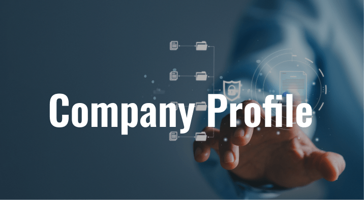 image of button-panel connecting to company profile's section for PC ver.