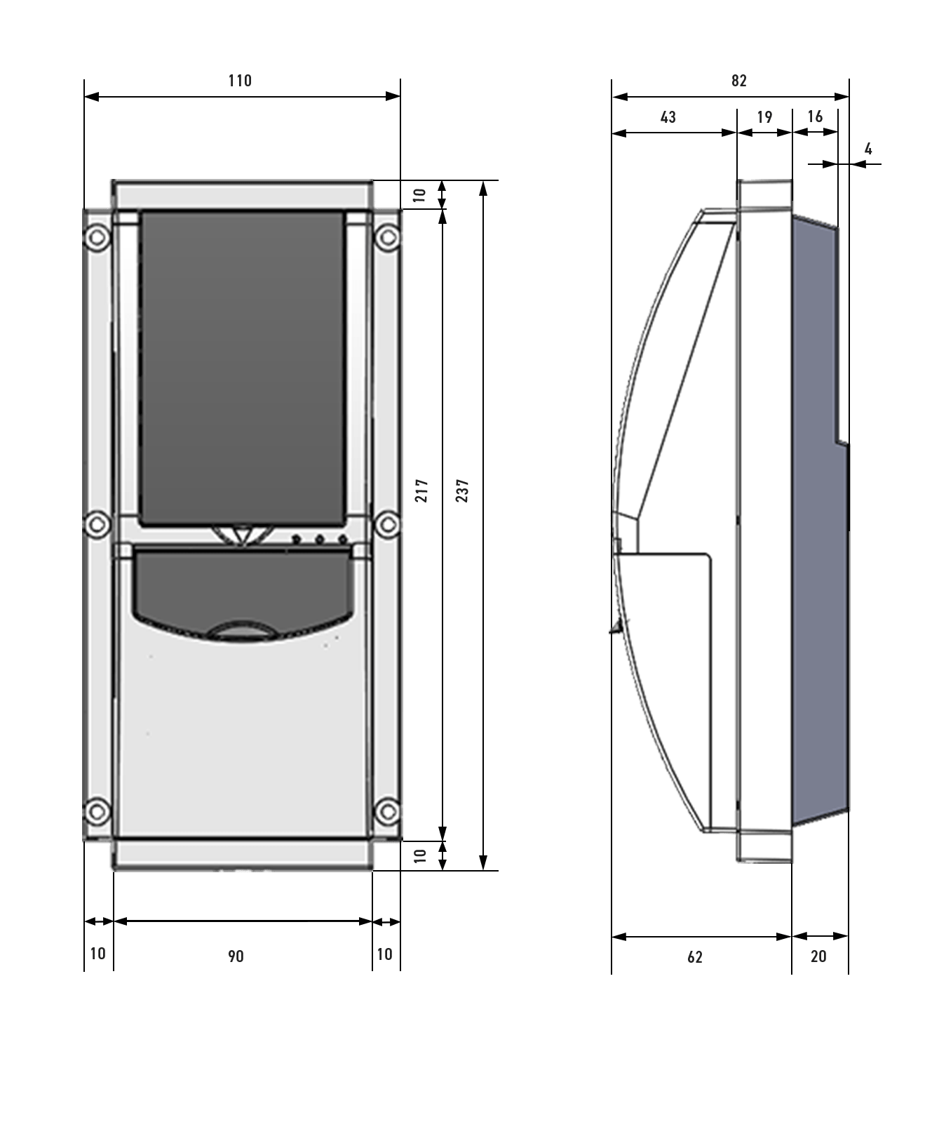 VA-300のスペック表示のイラスト（スマートフォン表示用）